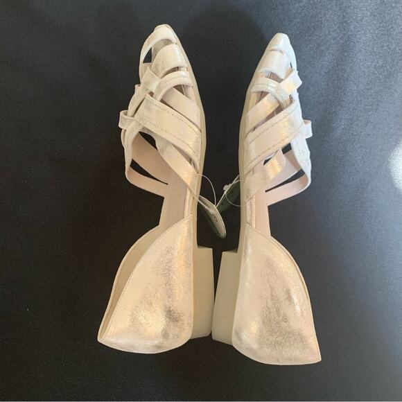 PAUL GREEN Women’s ECO Lucia D'Orsay Peep-Toe Sandal, Mineral Antic Metallic,7.5 - Picture 13 of 14